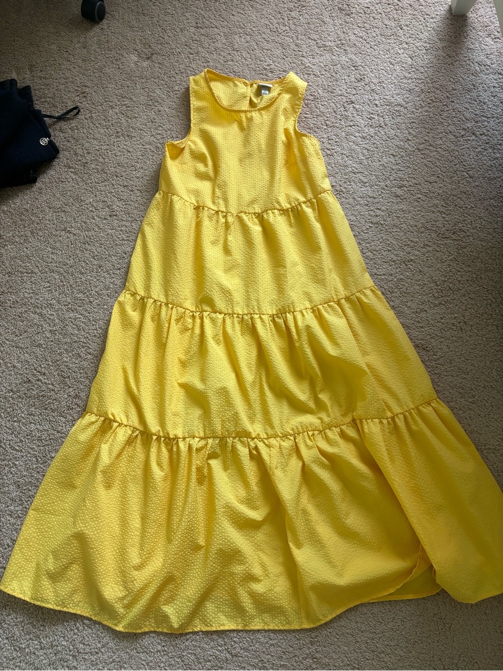 a new day Sleeveless Tiered Maxi Dress in Yellow